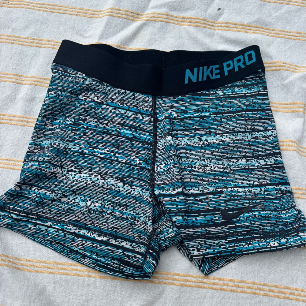 Nike Pro Teal & Black Shorts
